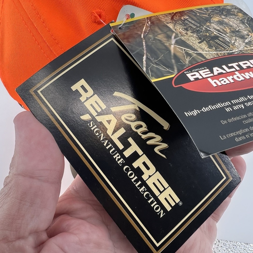 Team‎ Realtree Strapback Hat Neon Orange / Camo Hunting New NWT - Picture 8 of 10